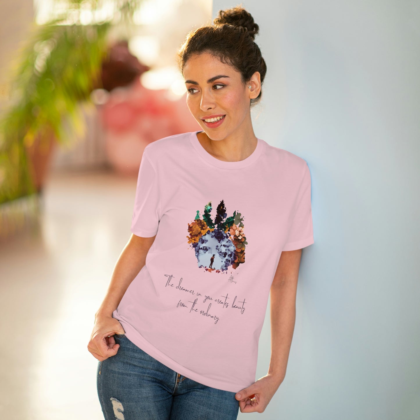 Eco-friendly unisex tee: "The dreamer in you'", organic fashion choice