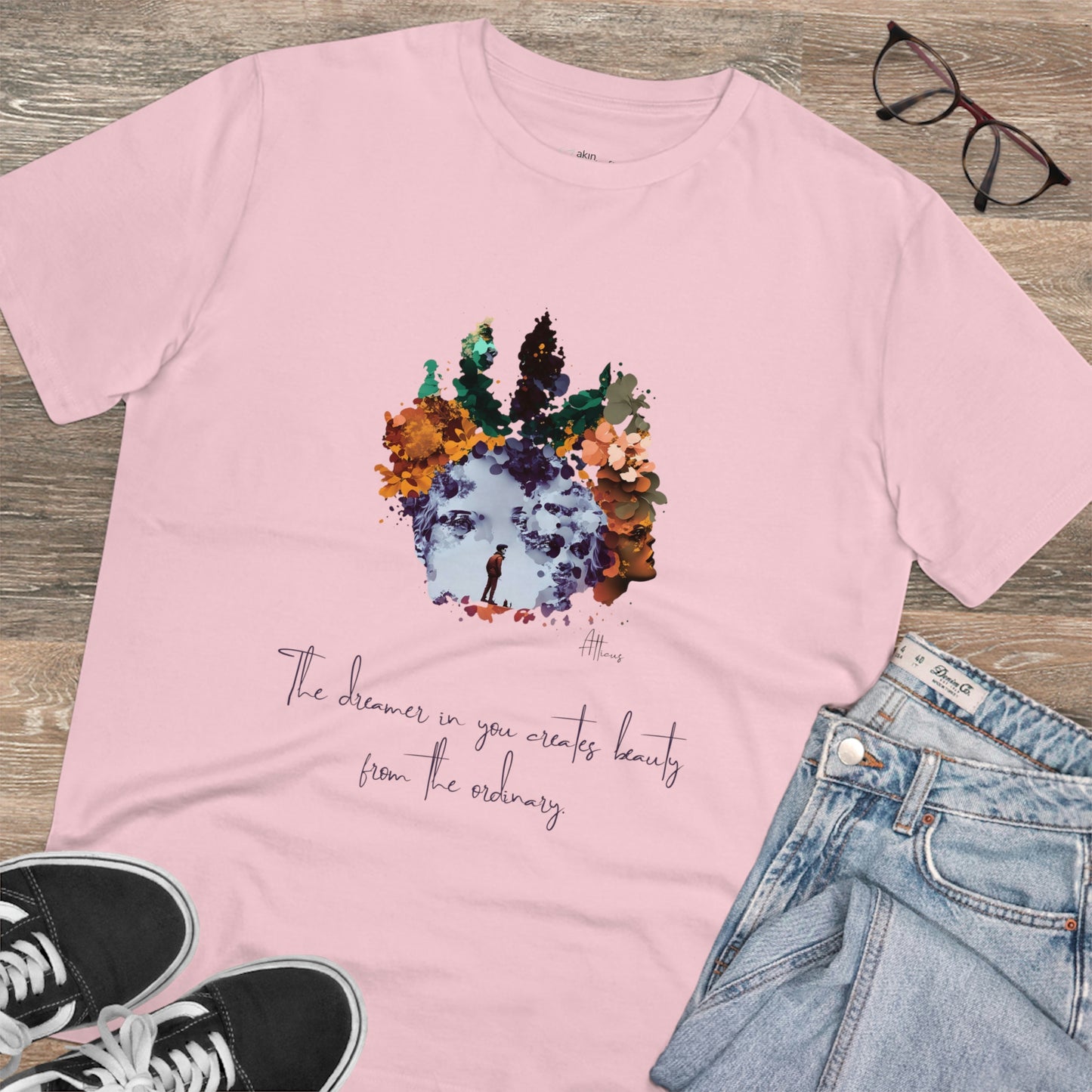 Eco-friendly unisex tee: "The dreamer in you'", organic fashion choice