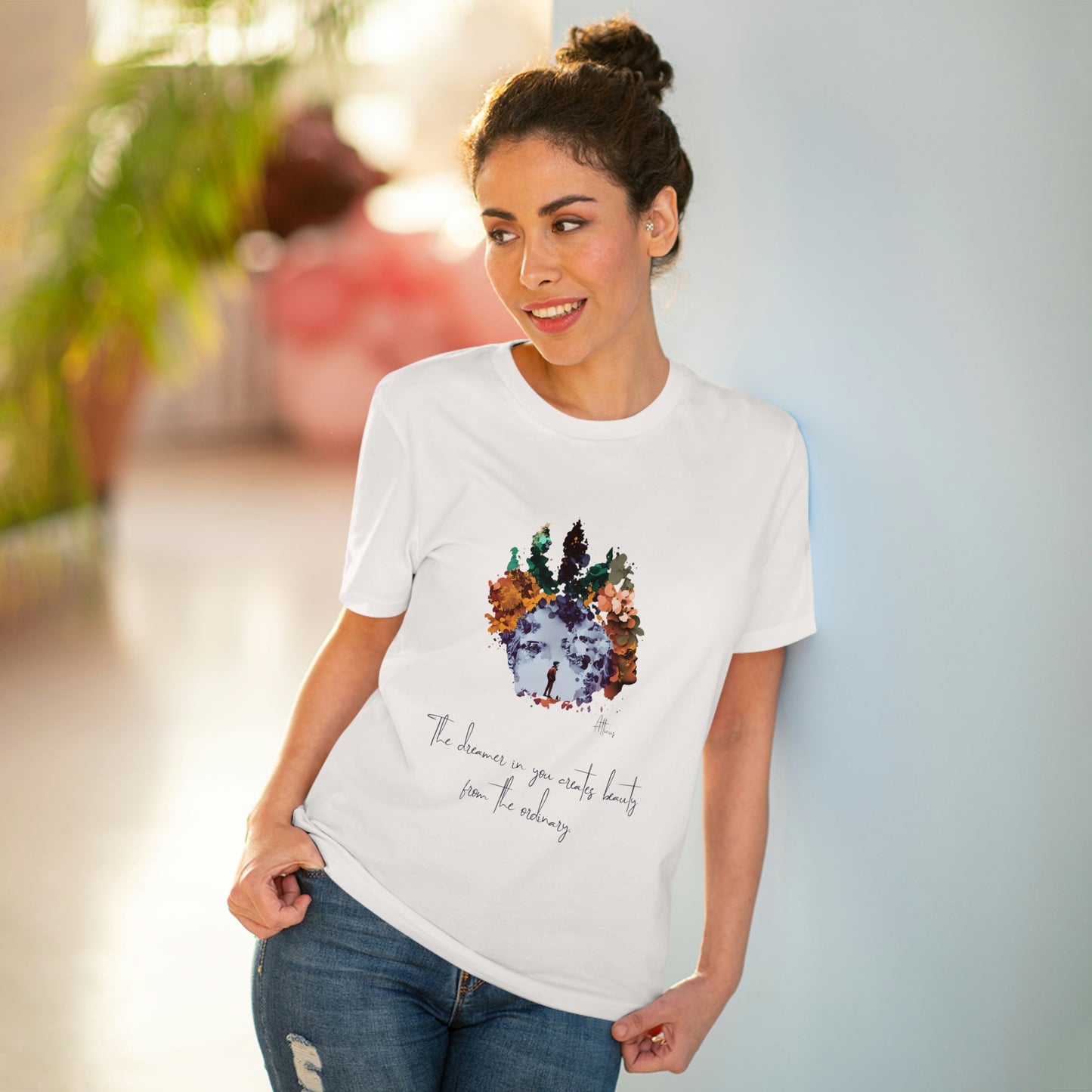 Eco-friendly unisex tee: "The dreamer in you'", organic fashion choice