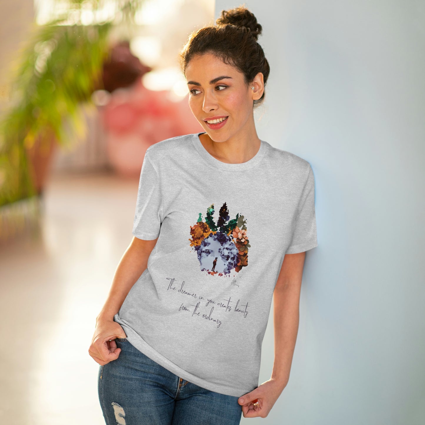 Eco-friendly unisex tee: "The dreamer in you'", organic fashion choice