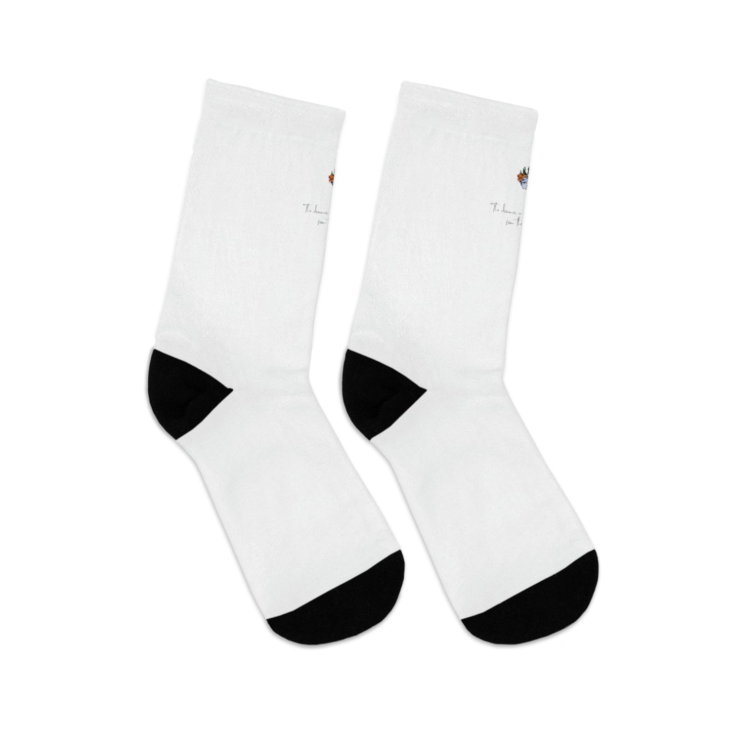 "The dreamer in you" recycled poly socks: sustainable and comfortable