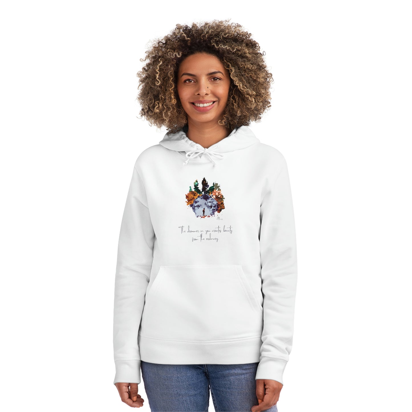 "The dreamer in you" unisex drummer hoodie: sustainable and eco-friendly