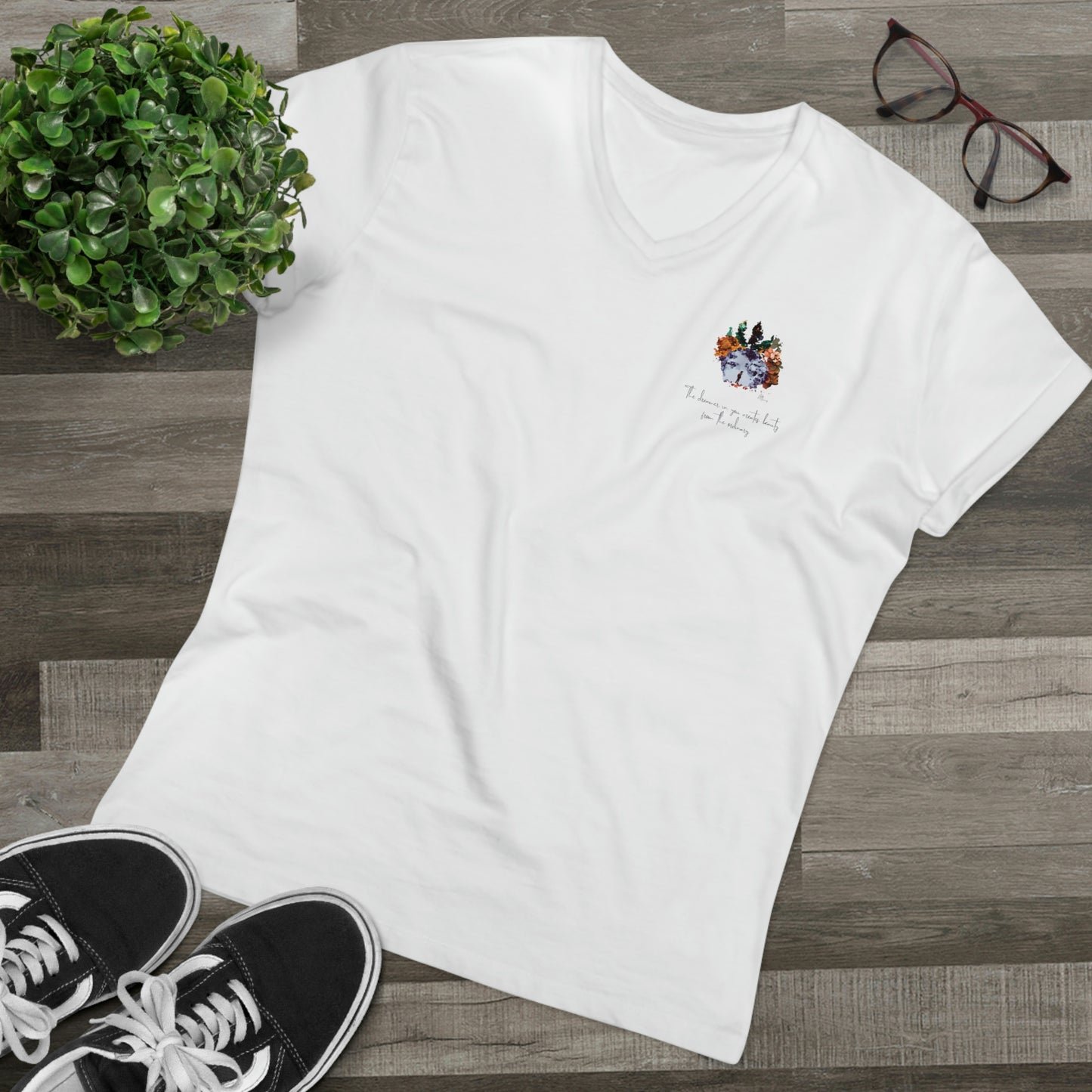 "The dreamer in you" men's eco-friendly v-neck presenter tee: made with sustainable materials