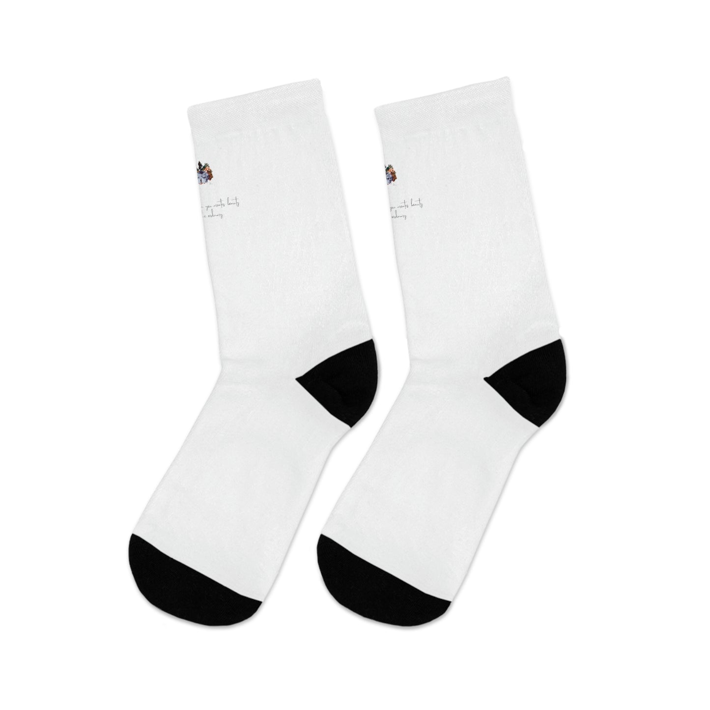 "The dreamer in you" recycled poly socks: sustainable and comfortable