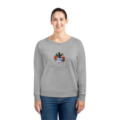 "The dreamer in you" relaxed fit women's eco-friendly dazzler sweatshirt