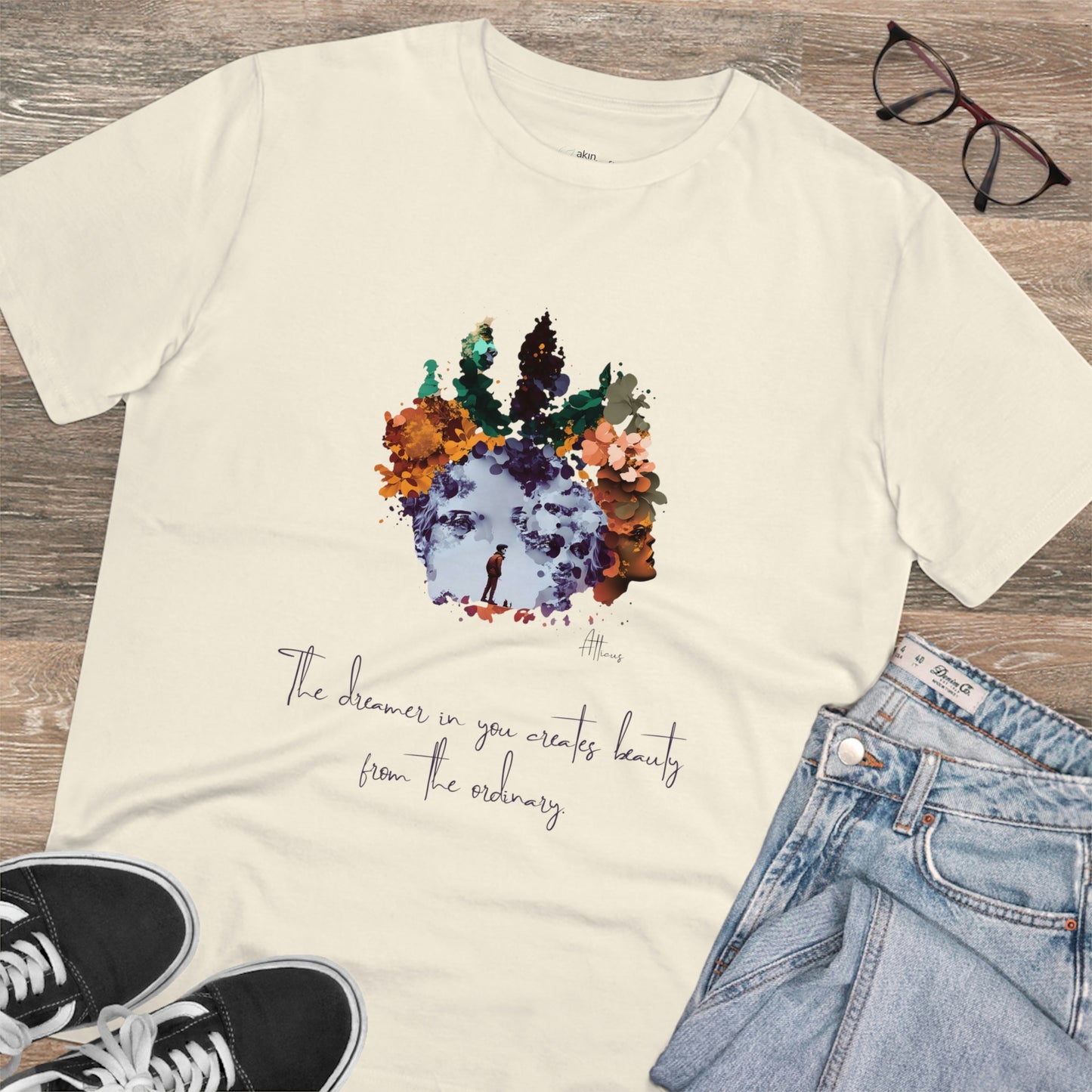 Eco-friendly unisex tee: "The dreamer in you'", organic fashion choice