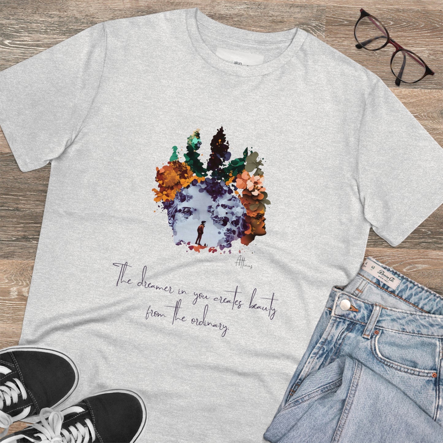 Eco-friendly unisex tee: "The dreamer in you'", organic fashion choice