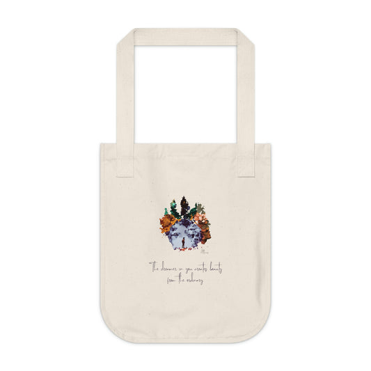 Eco-friendly tote bag: 'The dreamer in you', 100% organic canvas