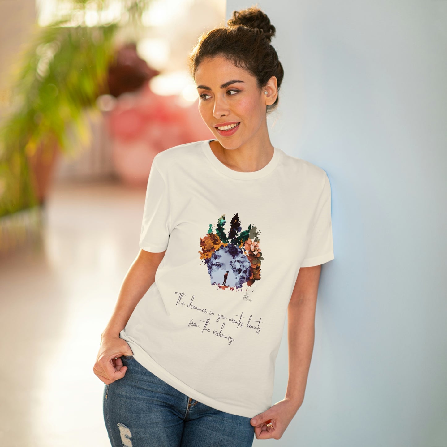 Eco-friendly unisex tee: "The dreamer in you'", organic fashion choice