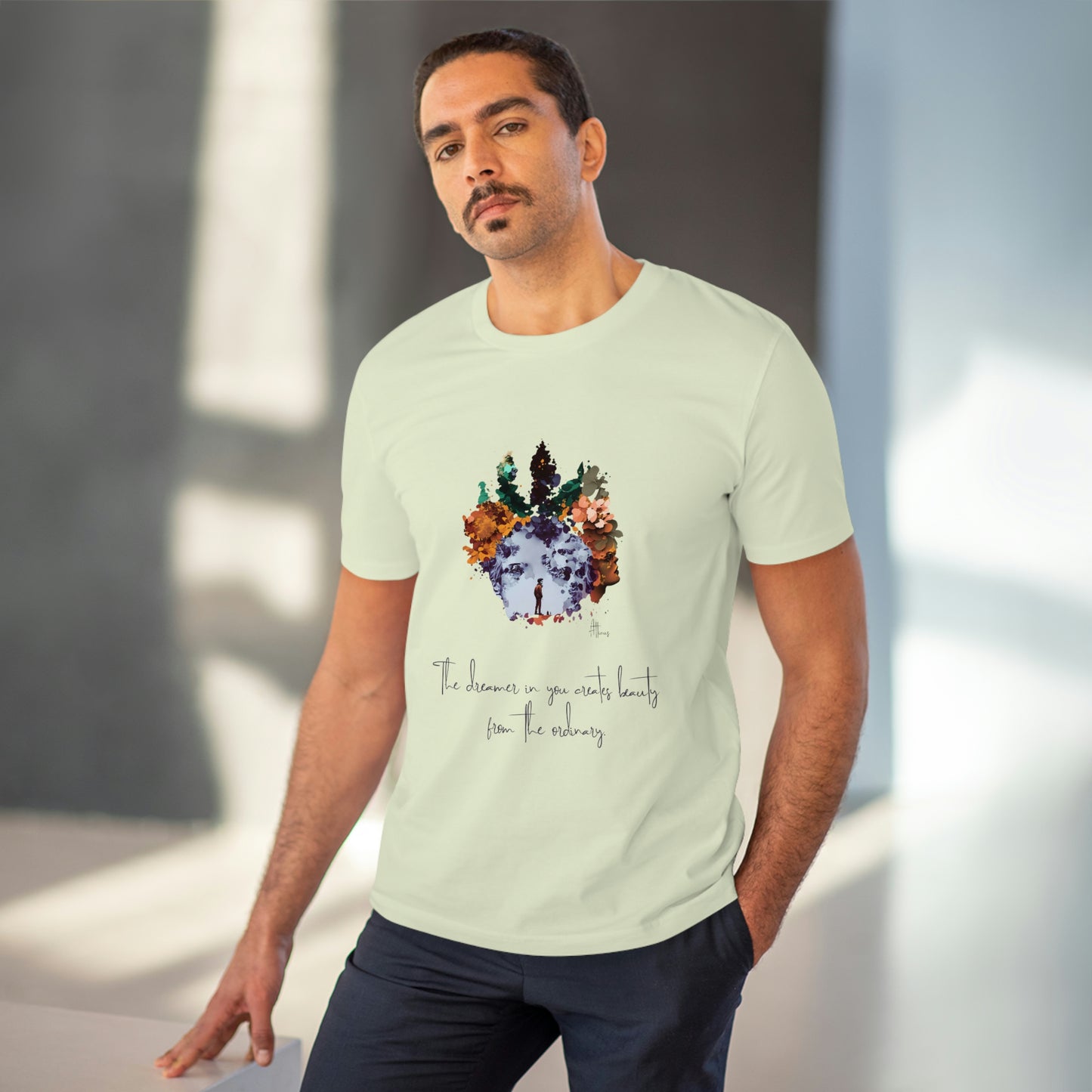 Eco-friendly unisex tee: "The dreamer in you'", organic fashion choice