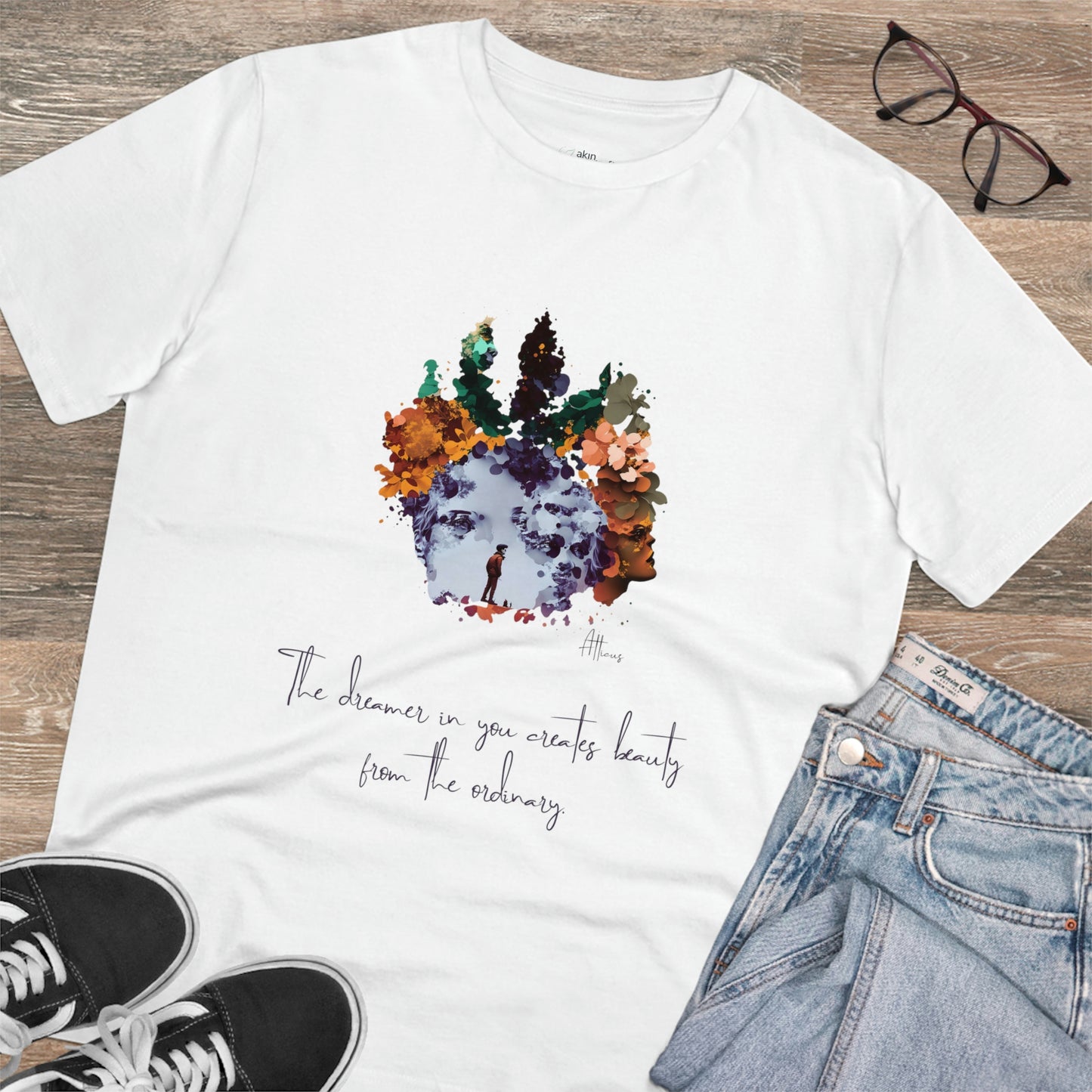 Eco-friendly unisex tee: "The dreamer in you'", organic fashion choice