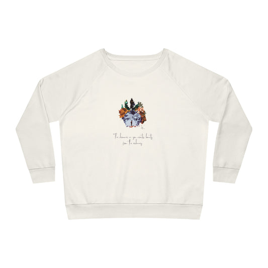 "The dreamer in you" relaxed fit women's eco-friendly dazzler sweatshirt
