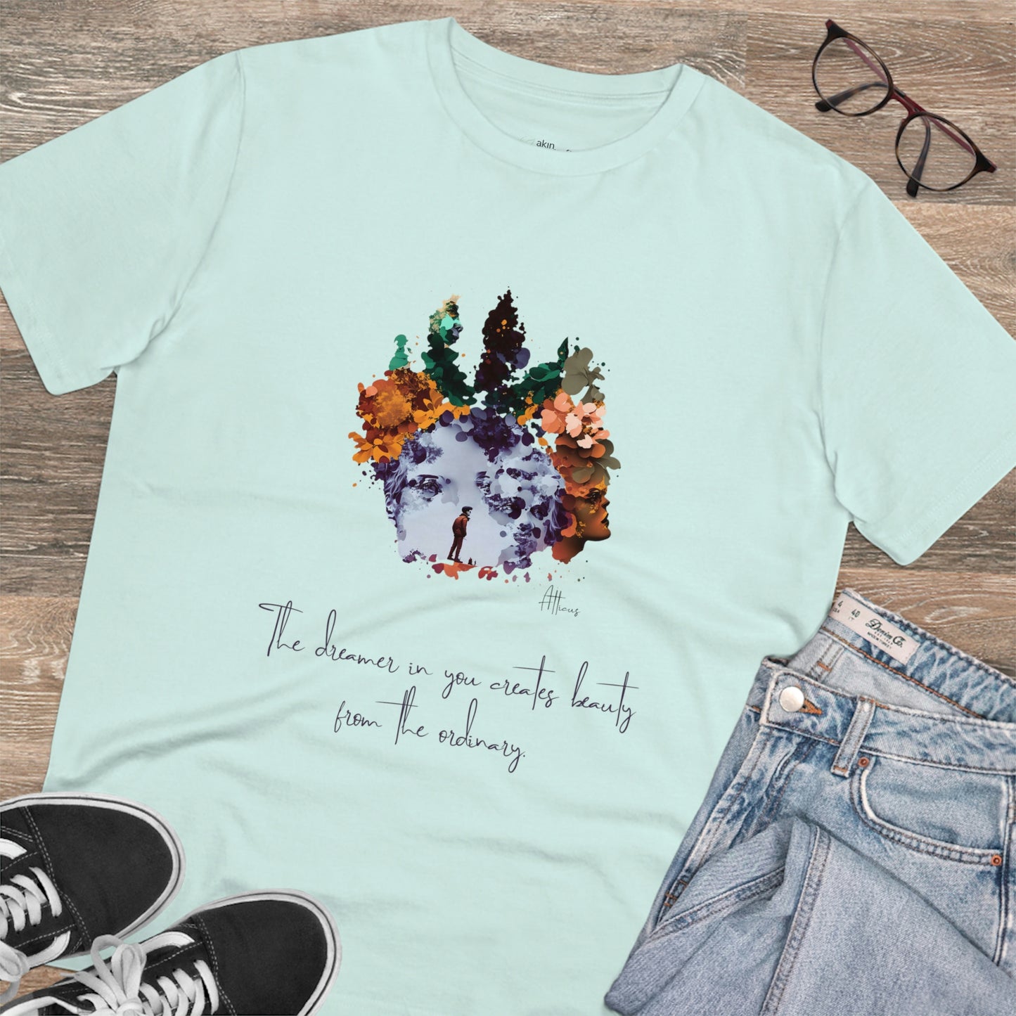 Eco-friendly unisex tee: "The dreamer in you'", organic fashion choice