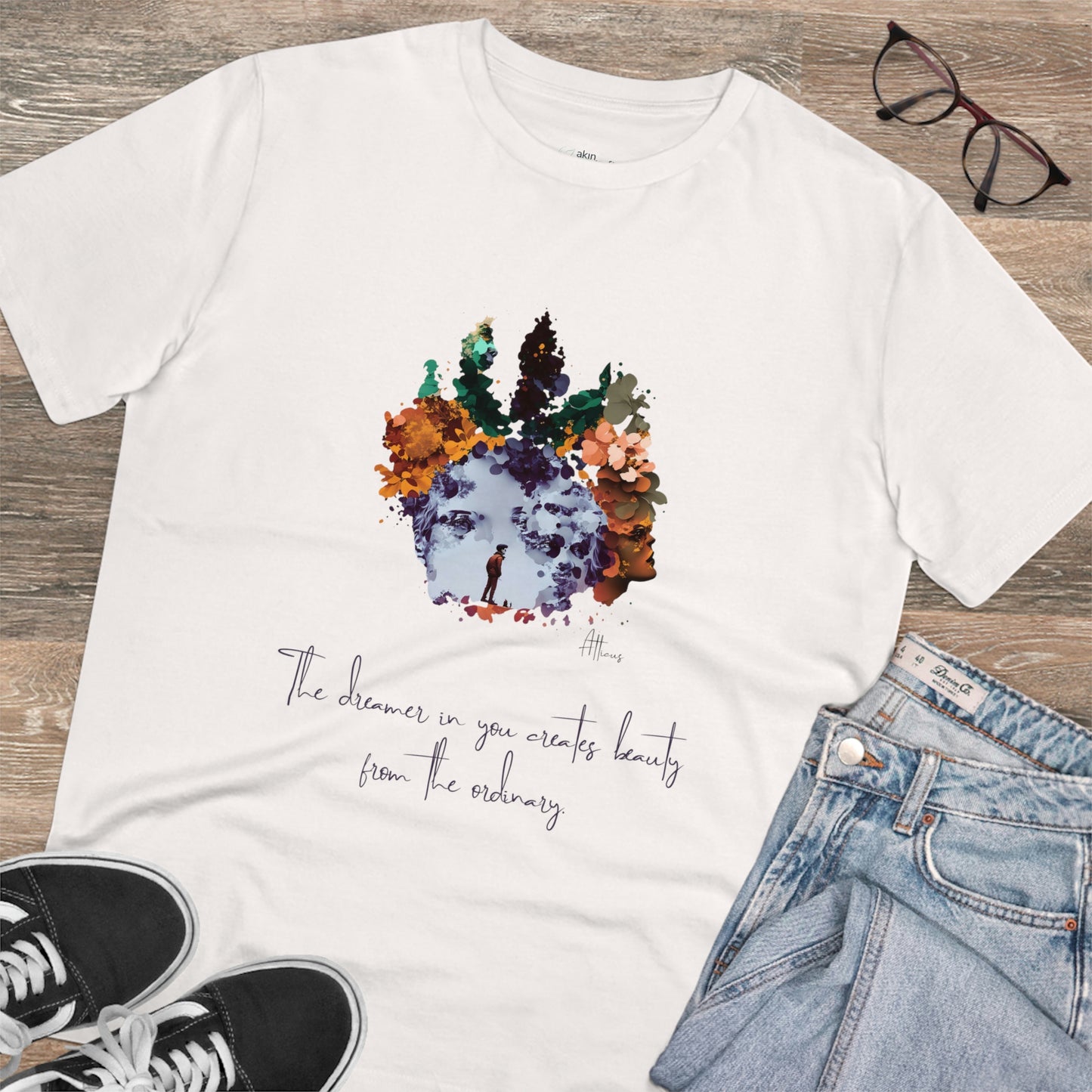 Eco-friendly unisex tee: "The dreamer in you'", organic fashion choice