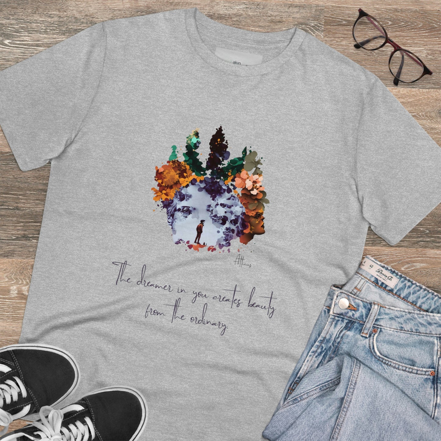 Eco-friendly unisex tee: "The dreamer in you'", organic fashion choice