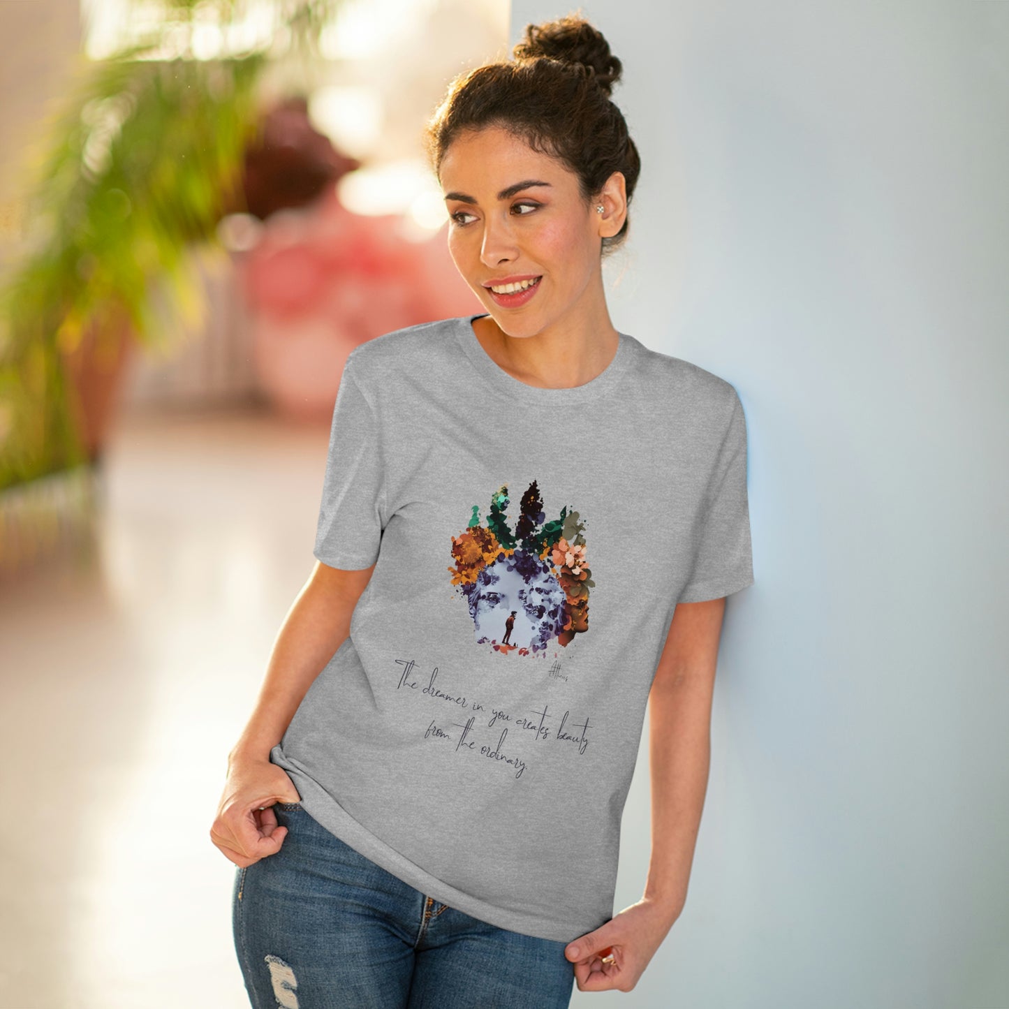 Eco-friendly unisex tee: "The dreamer in you'", organic fashion choice