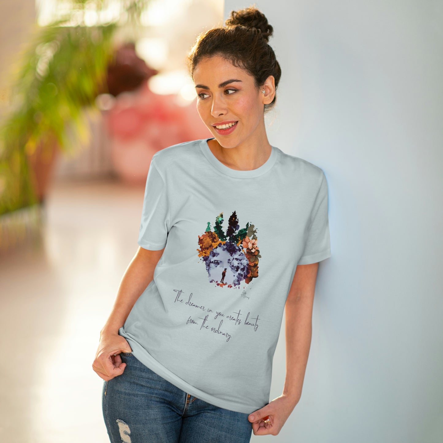 Eco-friendly unisex tee: "The dreamer in you'", organic fashion choice